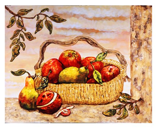 tablou decorativ - cos cu mere